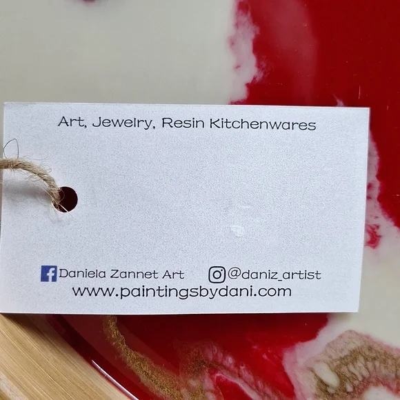 #ZZZ Beautiful  bamboo resin nontoxic food safe serving tray - Picture 4 of 6